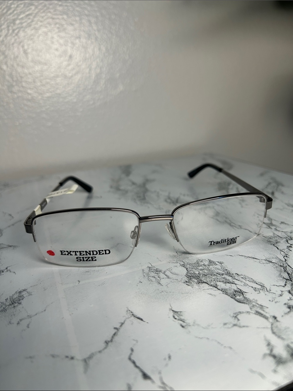Traditions LTD T21 Extended Size Semi-Rimless Eyeglass Frames 58-19-150